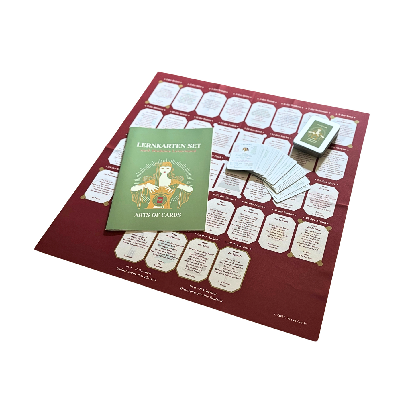 Arts of Cards Lenormand Lernkarten Set 4 x 8 + 4