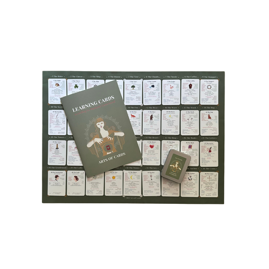 Lenormand flashcard set with house chart and instructions 4 x 9 card layout