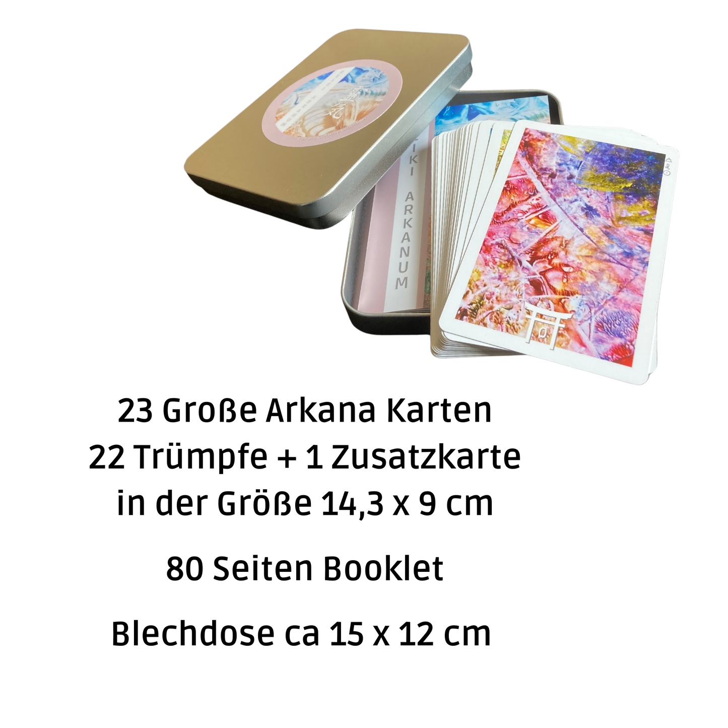 Reiki Arcanum 23 Energy Tarot Cards with Booklet and Tin