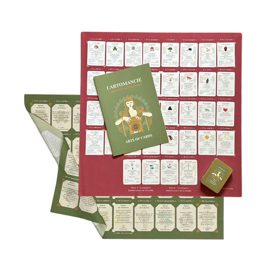 Lenormand flashcard set with 2 house tables