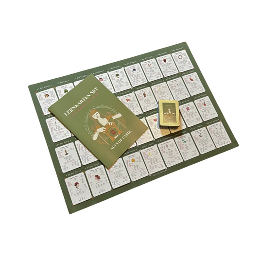 Lenormand Lernkarten Set mit Häusertafel und Anleitung 4 x 9